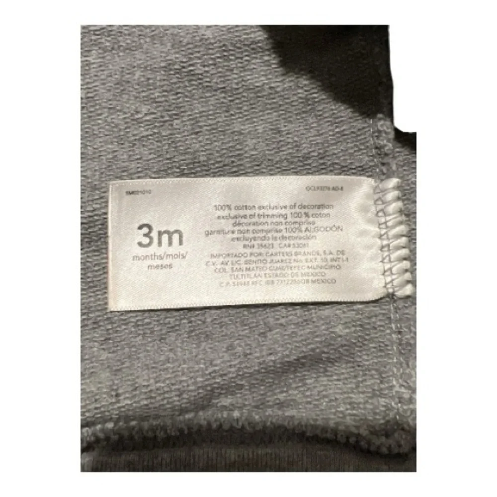 Carter's Gray Hoodie with Floral Heart